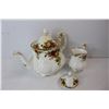 Image 2 : Royal Albert "Old Country Rose" Teapot, Creamer, Sugar Bowl Lid (No Sugar Bowl)