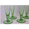 Image 3 : (4) Unmarked Green Glass Wine Glasses- 8.5'' Tall