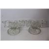 Image 2 : (2) Unmarked Clear Glass Candelabras