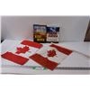 Image 1 : (2) Books: Night Moves & Dark Agenda, (2) Canadian Vehicle Flags