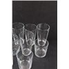 Image 2 : (13) Clear Glasses & Glass Rose Bowl Vase