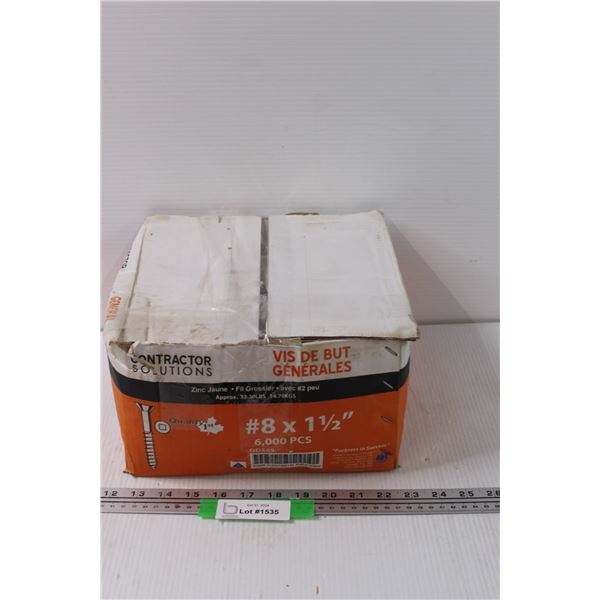 Box of Wood Screws: #8 x 1.5"