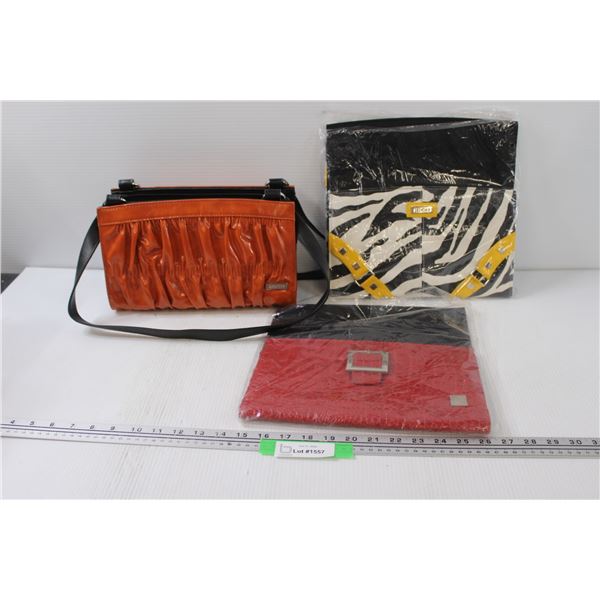 (2) Miche Ladies Clutch Purses, (1) Miche Ladies Purse