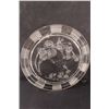 Image 2 : Vintage Federal Glass Plate - Rose, Vintage Round Decorative Serving Glass Tray, Glass Dolphin Ornam