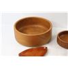 Image 3 : 5 Piece Wooden Salad Bowl Set w/ Salad Tossers and Wooden Trinket Dish