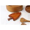 Image 4 : 5 Piece Wooden Salad Bowl Set w/ Salad Tossers and Wooden Trinket Dish