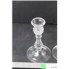 Image 2 : (2) Glass Candle Stick Holders