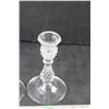Image 3 : (2) Glass Candle Stick Holders