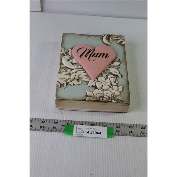 Sid Dickens Autographed "Mum" Memory Block (Some Chips) 8.25" x 6.25" x 1.5"