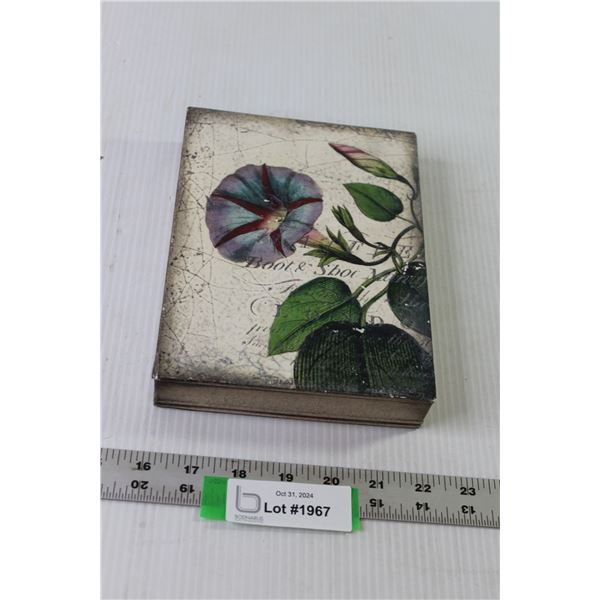 Sid Dickens Autographed "Purple Flower" Memory Block (Some Chips) 8.25" x 6.25" x 1.5"