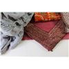 Image 2 : (3) Table Runners (Burgundy, Orange, Brown), Flannel Queen Fitted Sheet