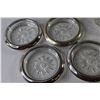 Image 2 : (5) Serving Trays (Metal, Glass) Range from 4.5" - 9" Diameter, Set of 4 Glass Coasters