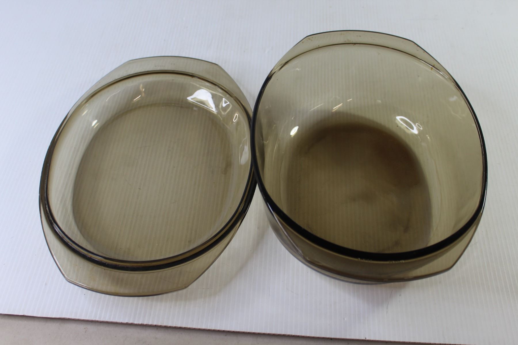 Smoked Glass Casserole Dish With Lid (Glass) 13" Including Handles