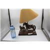 Image 1 : Vintage Table Top, Ceramic Horse and Foal Lamp