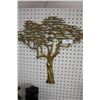 Image 1 : Vintage Brass Tree Wall Art