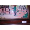 Image 5 : Large Needle Point, Framed Horse and Carriage,