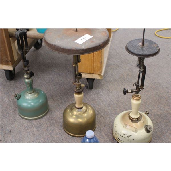 3 Antique Oil Lamps