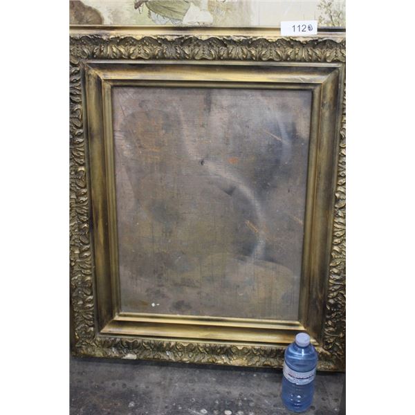 Antique Frame and Religious Cardboard Print