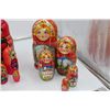 Image 2 : 4 Sets of Russian, Wooden Nesting Dolls