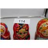 Image 5 : 4 Sets of Russian, Wooden Nesting Dolls