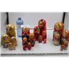Image 6 : 4 Sets of Russian, Wooden Nesting Dolls