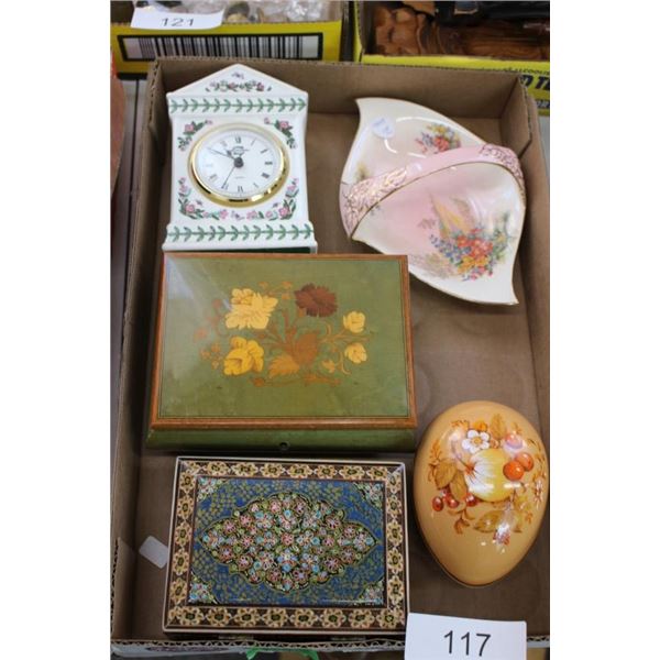 Misc. Vintage Lidded Ceramic Jewelry  Boxes,