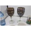 Image 12 : 2 Glass Wine Goblets, 4 Dunoon Mugs,