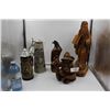 Image 1 : Wooden Figurines, Some Signed, 2 Vintage