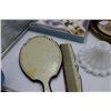 Image 2 : Vintage Vanity Set Celluloid?, Mirror and Comb