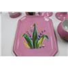 Image 2 : Ceramic 7 Piece Pink Vanity Set