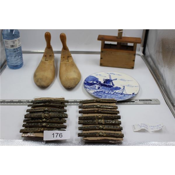 Vintage Cabinet Pulls, Buttermold, Shoe Stretchers