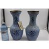 Image 3 : Pair of Antique Hand Painted Brass Vases