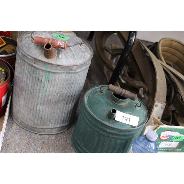 2 Vintage Oil Cans