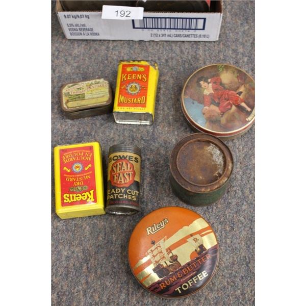 Misc. Vintage Tins