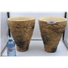 Image 1 : Set of 2 Hand Made  Stone Vases