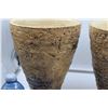 Image 2 : Set of 2 Hand Made  Stone Vases