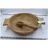 Image 1 : Primitive Wooden Bowl with Spoon