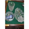 Image 1 : Vintage Chrystal Vase, Bowl and Serving Dish