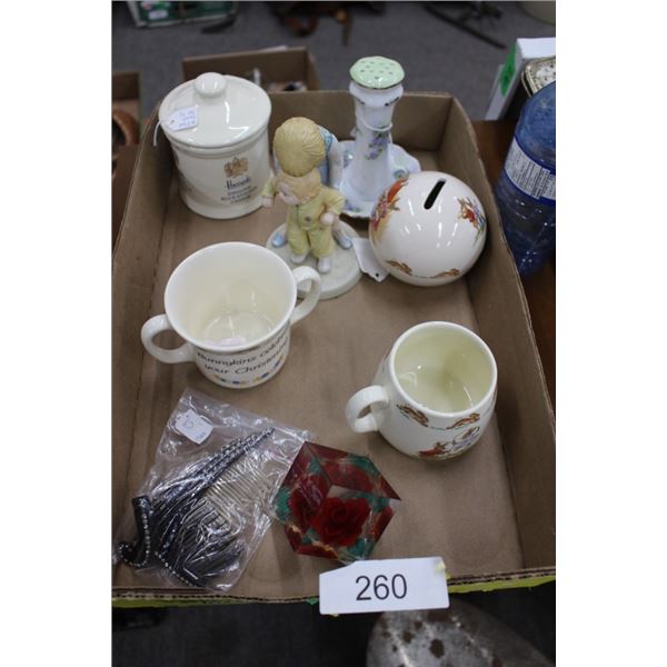 Vintage Ceramic  Bunnykins: Cup, Piggy Bank, Doubl