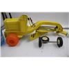Image 3 : Vintage Toys:  Metal Grader (damaged), Dump Truck,