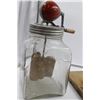 Image 2 : Antique Glass  Butter Churn (damaged) and