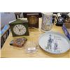 Image 1 : 2 Vintage Clocks, 2 Ashtrays, Ceramic Jug, and