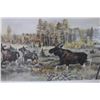 Image 3 : Framed, Signed, Moose Herd Print