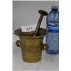 Image 1 : Antique Brass Mortar and Pestle