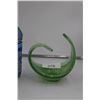 Image 1 : Vintage Green Glass Bowl Art Glass