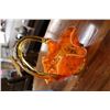 Image 2 : Vintage Alta Glass Orange Basket Art Glass