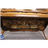 Image 4 : Antique Wood Upholstered Bench