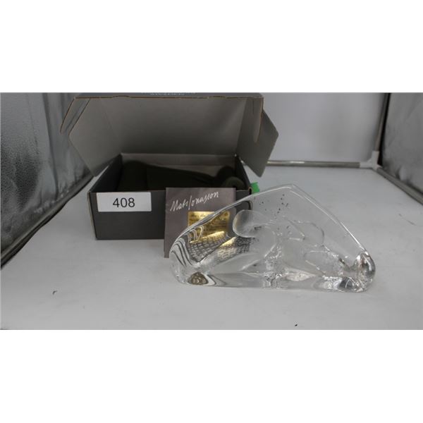 Vintage Mats Jonasson, Signed, Chrystal Ducks