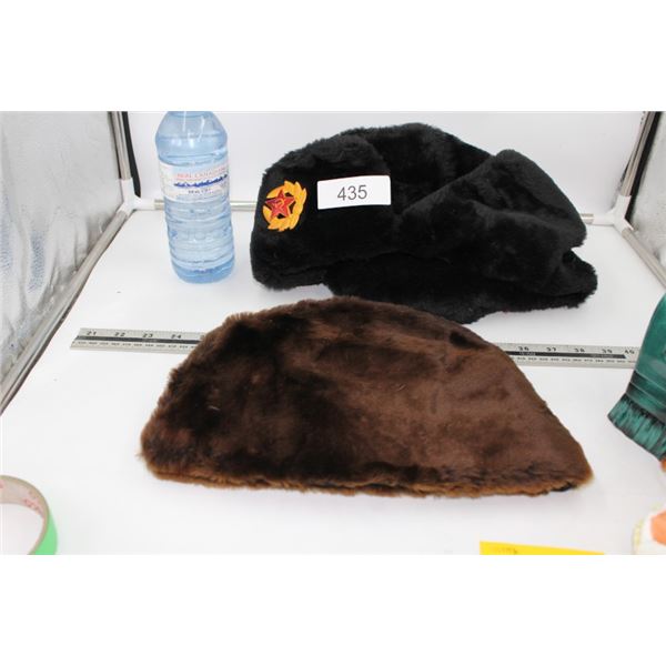 2 Vintage Fur Hat, 1 is Beaver and 1 is