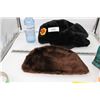 Image 1 : 2 Vintage Fur Hat, 1 is Beaver and 1 is